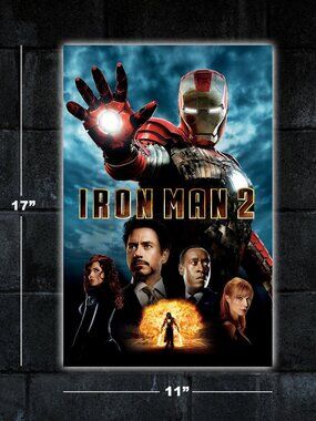 Iron Man 2 movie poster 11x17 art print merch marvel Robert Downey Jr Tony Stark